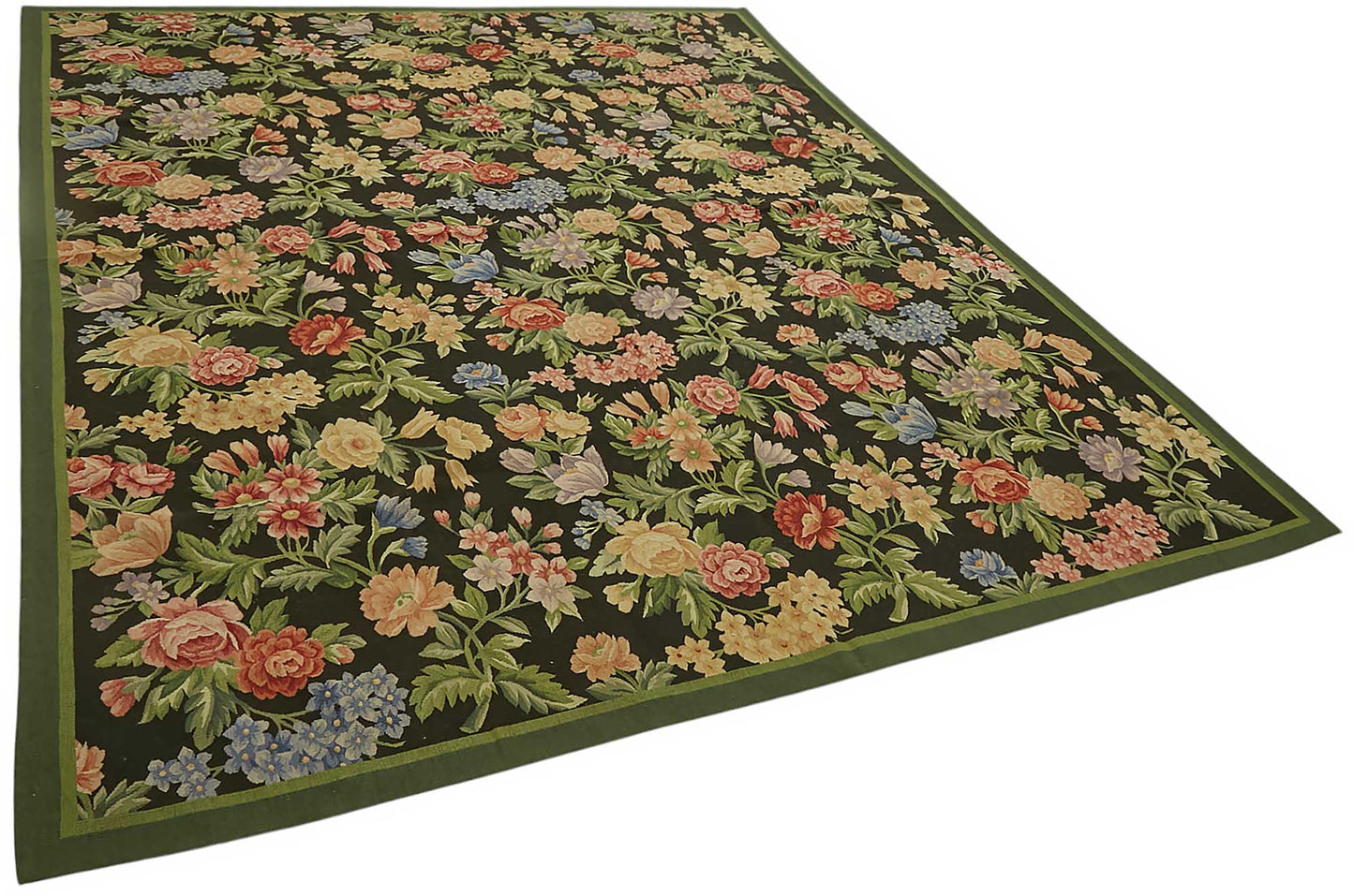 8x10 Floral Aubusson Kilim - 47388