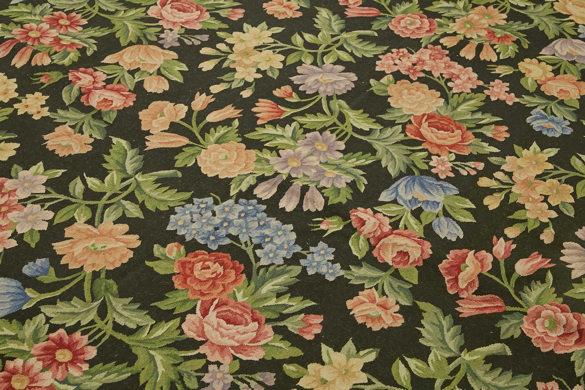8x10 Floral Aubusson Kilim - 47388