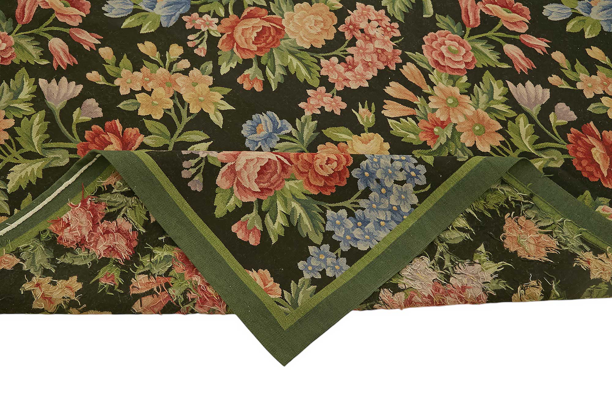 8x10 Floral Aubusson Kilim - 47388