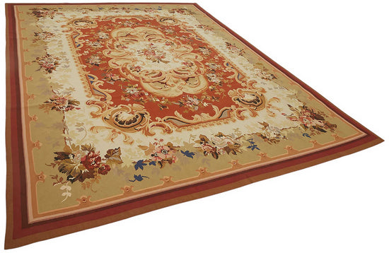 9x12 Floral Aubusson Kilim - 47390