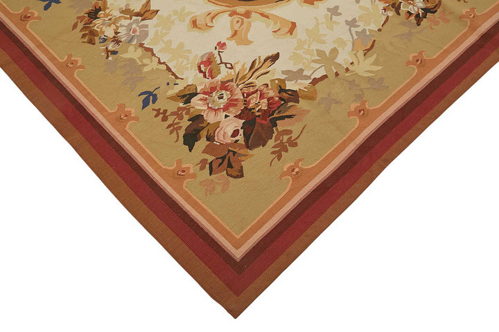 9x12 Floral Aubusson Kilim - 47390