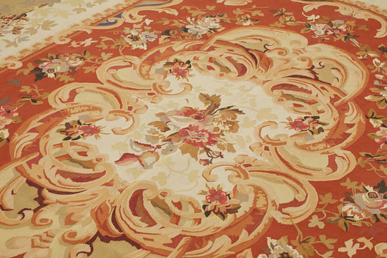 9x12 Floral Aubusson Kilim - 47390