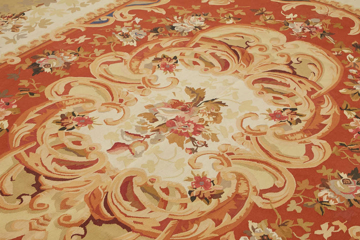 9x12 Floral Aubusson Kilim - 47390