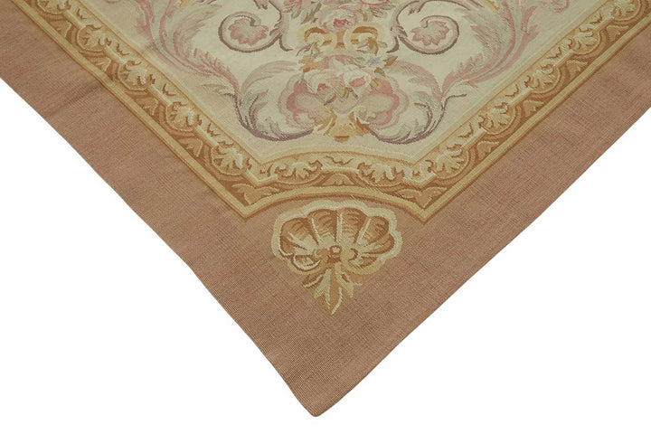 10x14 Floral Aubusson Kilim - 47391