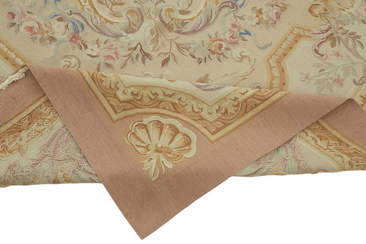 10x14 Floral Aubusson Kilim - 47391