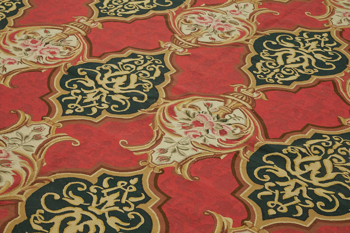 9x11 Floral Aubusson Kilim - 47392