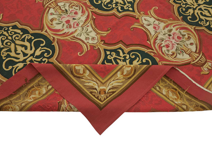 9x11 Floral Aubusson Kilim - 47392