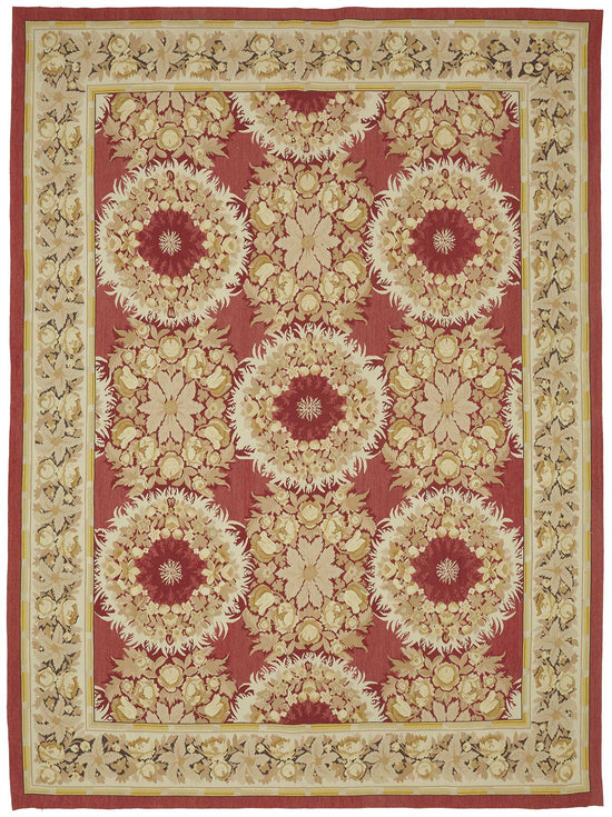 9x12 Floral Aubusson Kilim - 47393