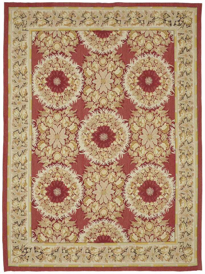 9x12 Floral Aubusson Kilim - 47393