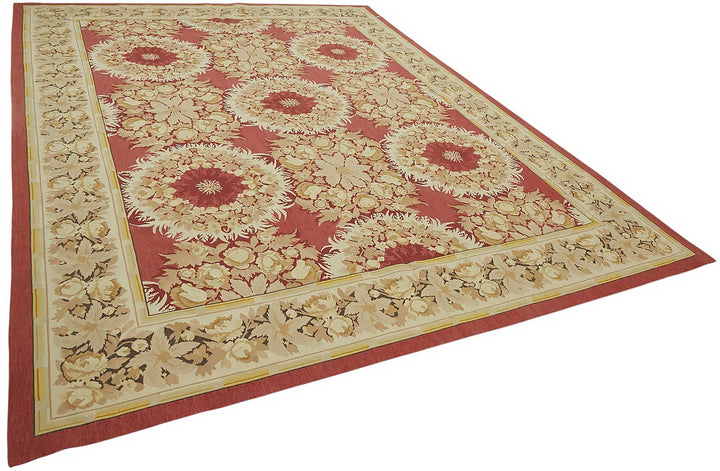 9x12 Floral Aubusson Kilim - 47393
