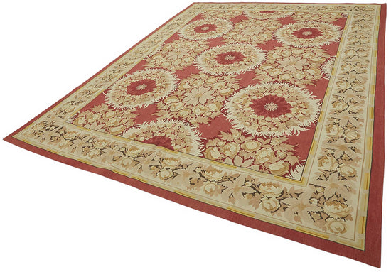 9x12 Floral Aubusson Kilim - 47393