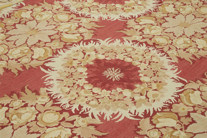 9x12 Floral Aubusson Kilim - 47393