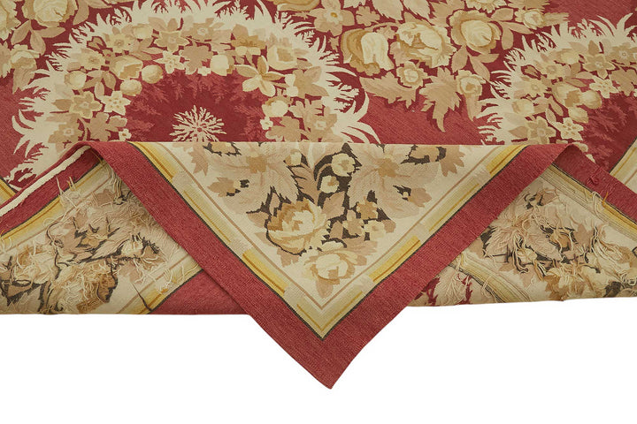 9x12 Floral Aubusson Kilim - 47393