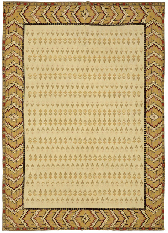 9x13 Floral Aubusson Kilim - 47394