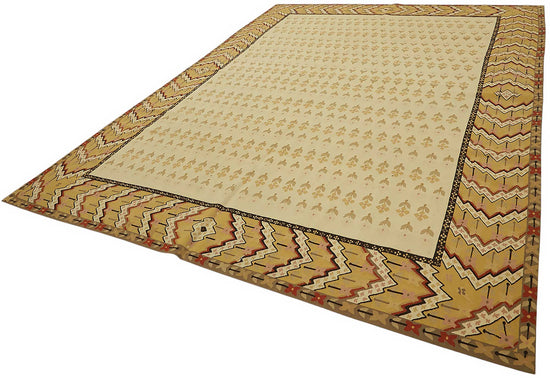 9x13 Floral Aubusson Kilim - 47394