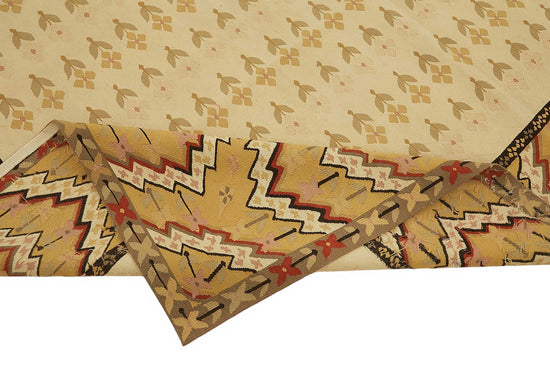 9x13 Floral Aubusson Kilim - 47394