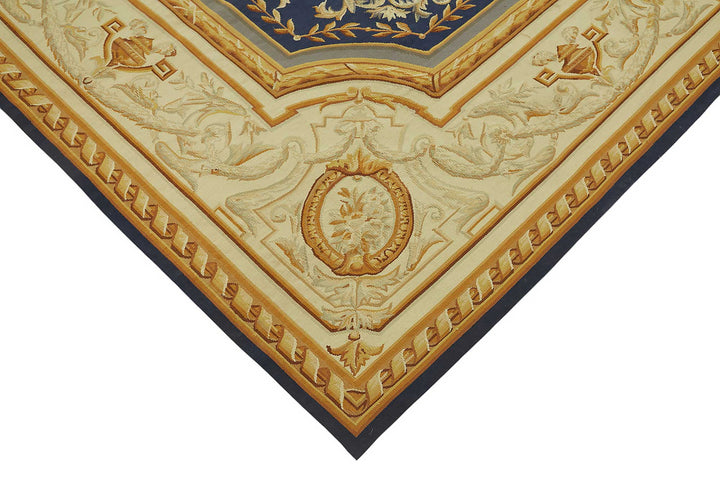 6x9 Floral Aubusson Kilim - 47395