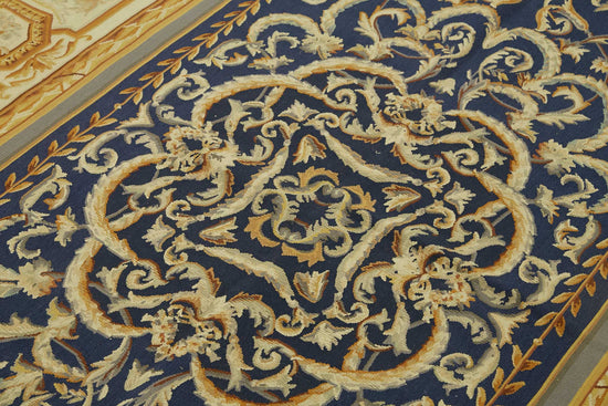 6x9 Floral Aubusson Kilim - 47395