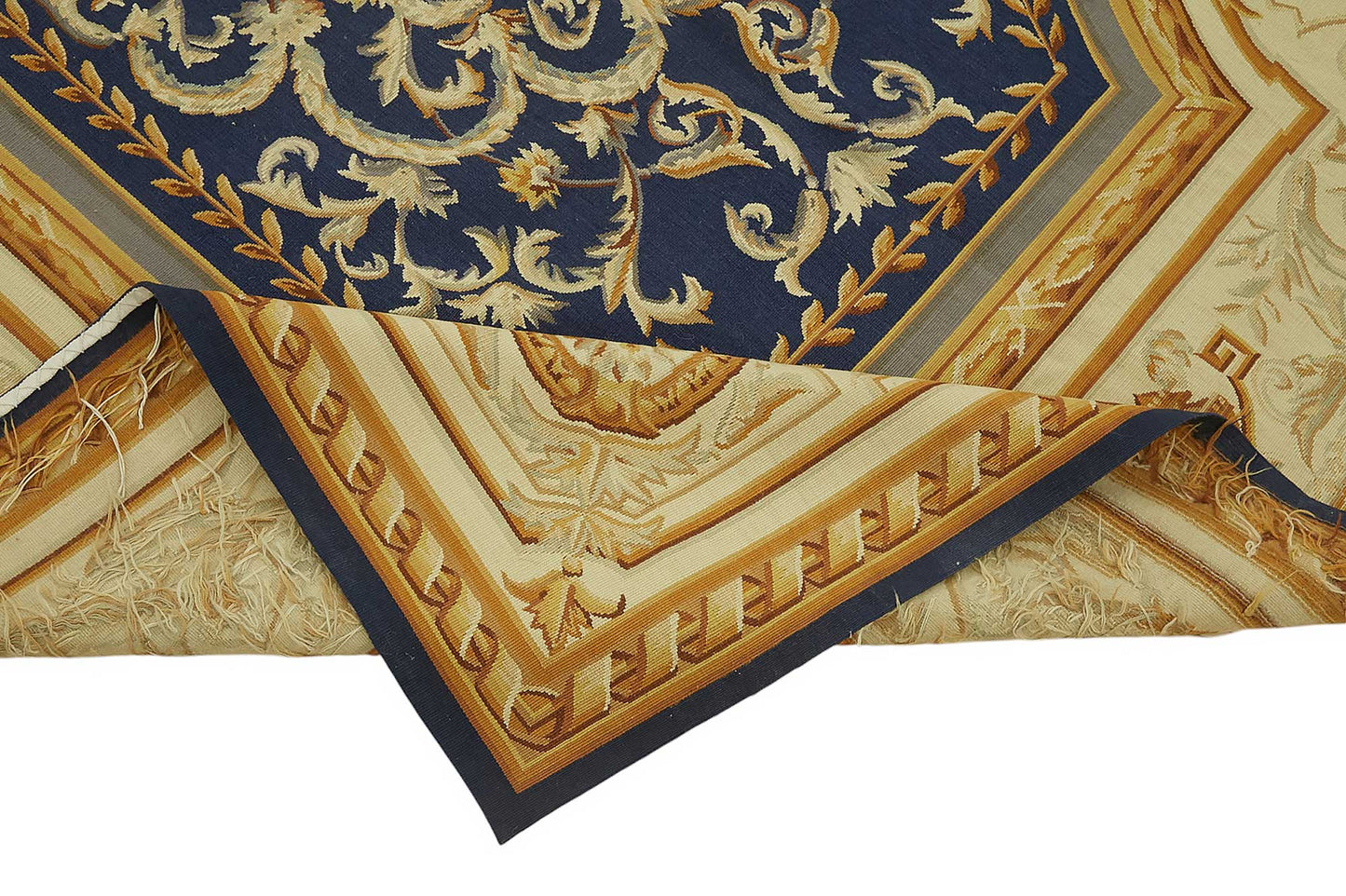 6x9 Floral Aubusson Kilim - 47395