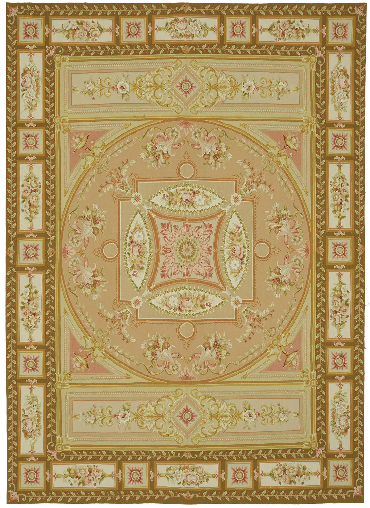 9x12 Floral Aubusson Kilim - 47396