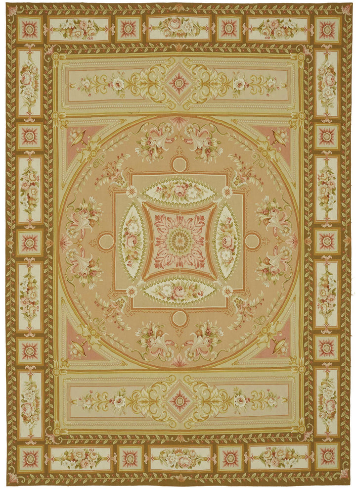 9x12 Floral Aubusson Kilim - 47396