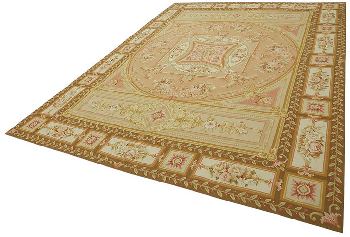 9x12 Floral Aubusson Kilim - 47396