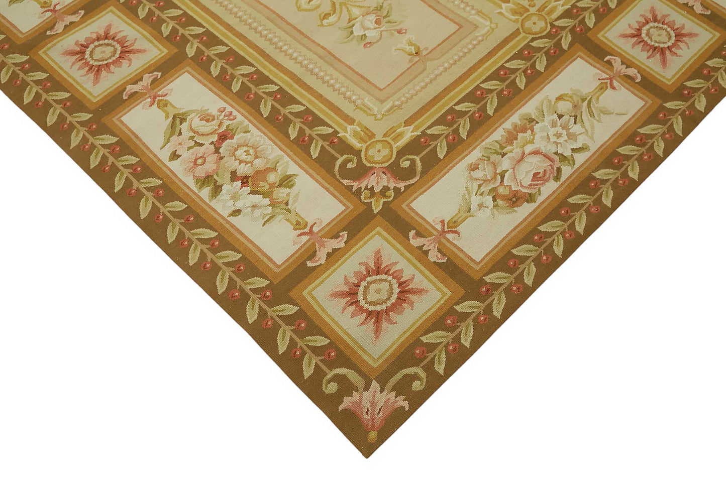 9x12 Floral Aubusson Kilim - 47396