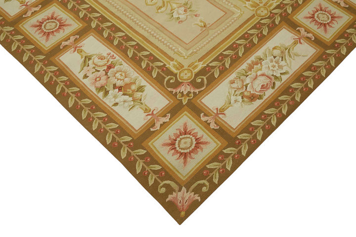 9x12 Floral Aubusson Kilim - 47396