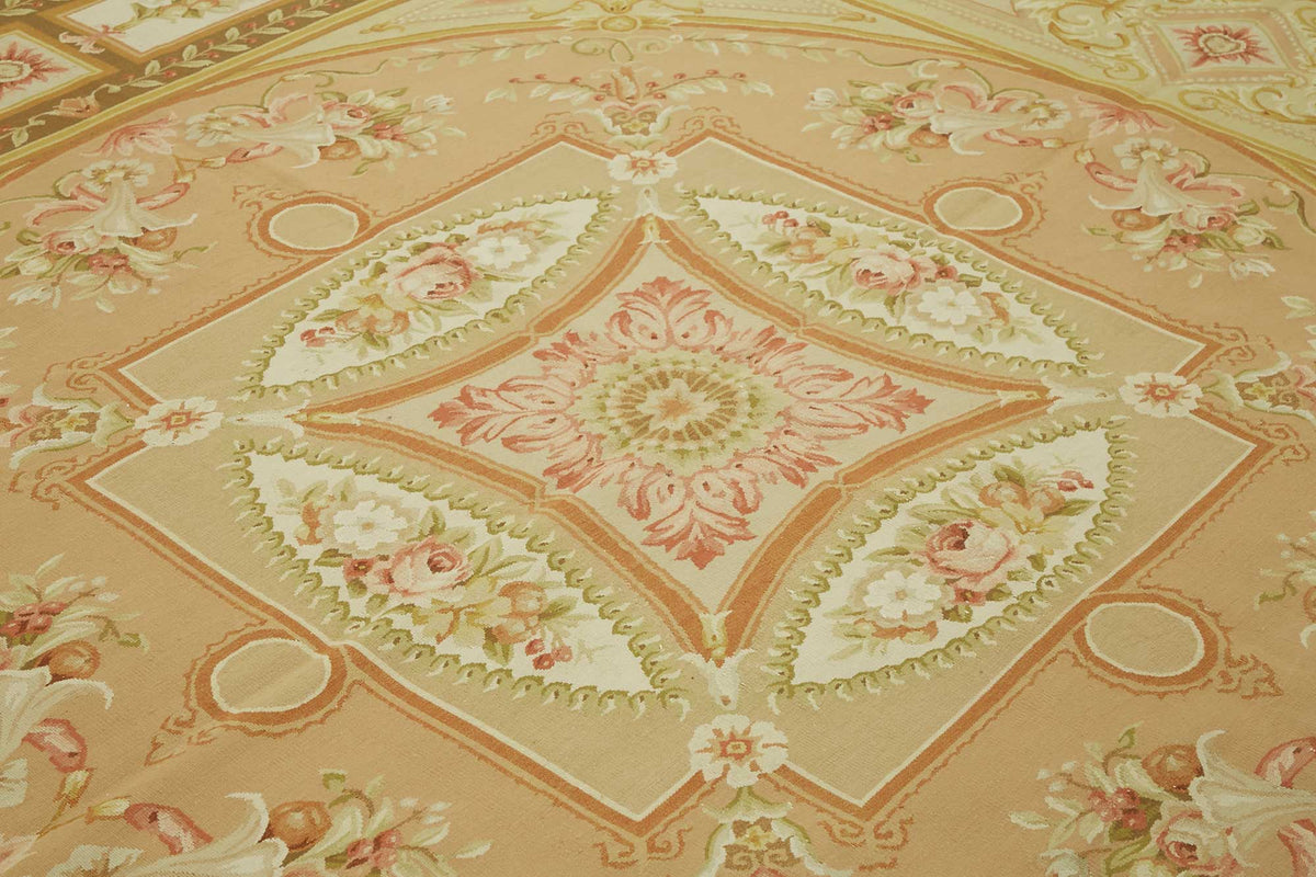 9x12 Floral Aubusson Kilim - 47396