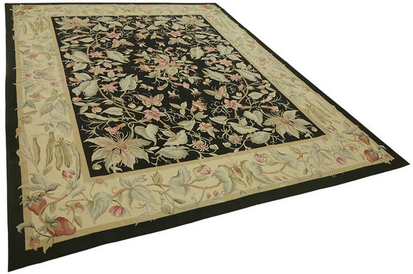 8x10 Floral Aubusson Kilim - 47397