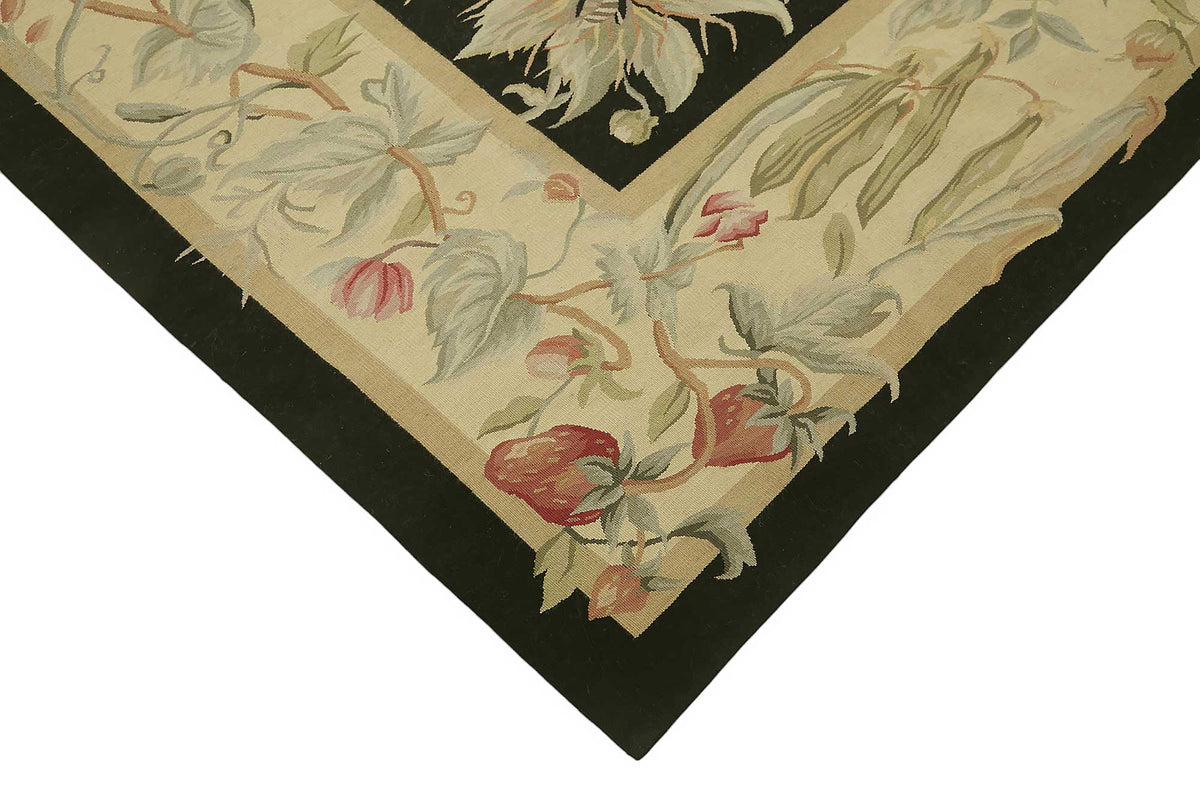 8x10 Floral Aubusson Kilim - 47397
