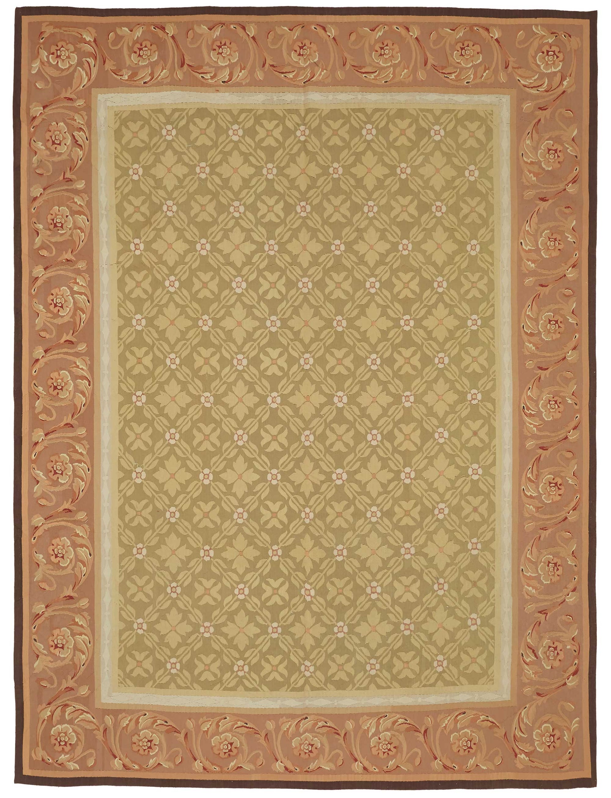 9x12 Floral Aubusson Kilim - 47399