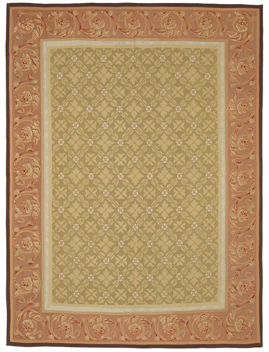 9x12 Floral Aubusson Kilim - 47399