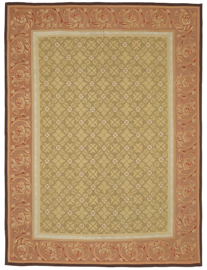9x12 Floral Aubusson Kilim - 47399
