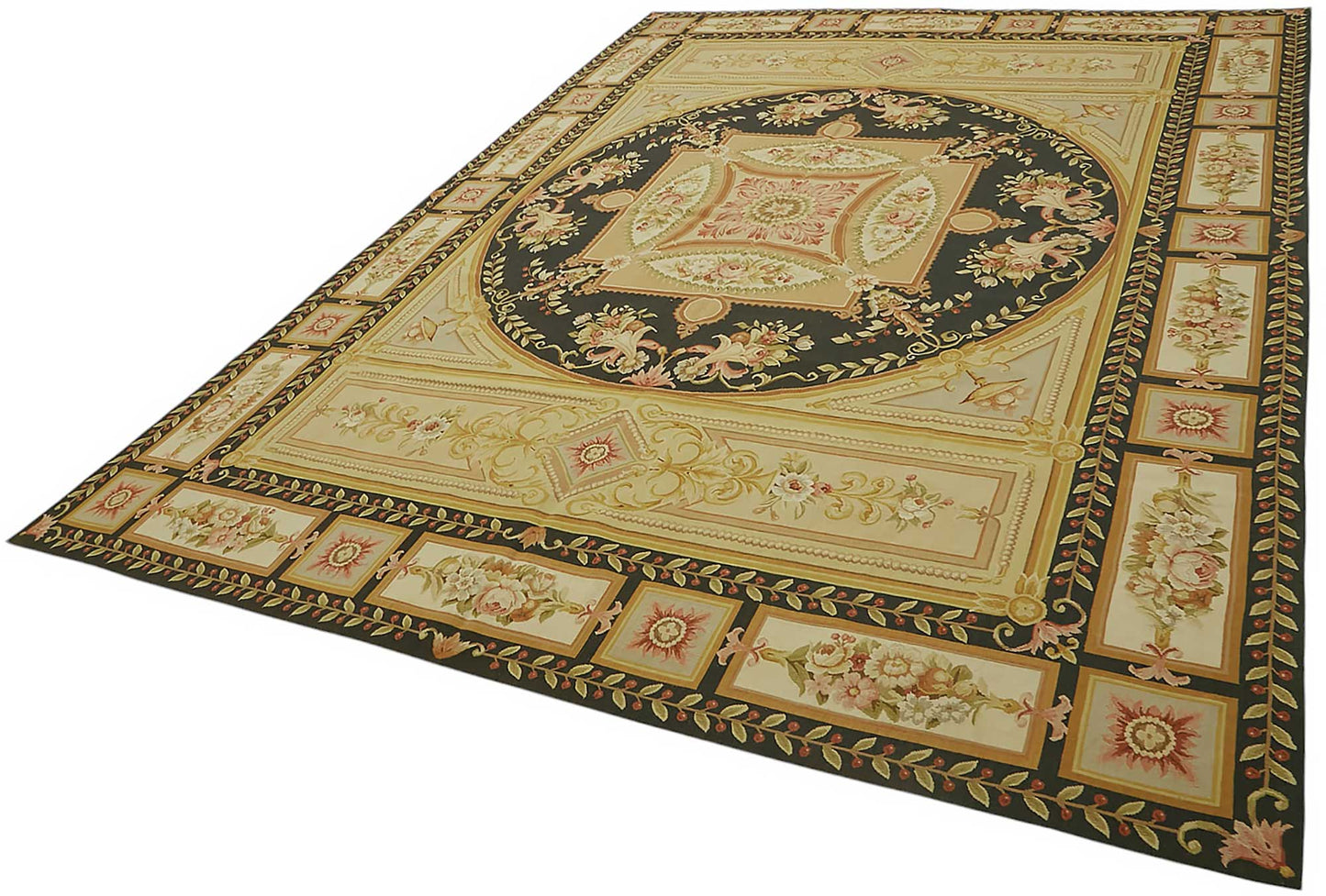 9x12 Floral Aubusson Kilim - 47401