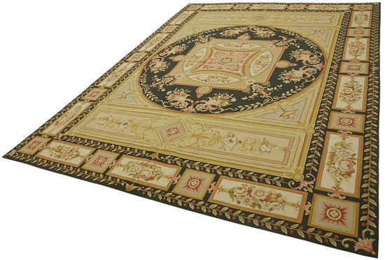 9x12 Floral Aubusson Kilim - 47401