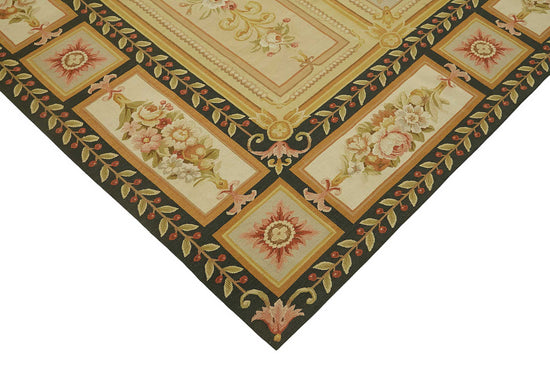 9x12 Floral Aubusson Kilim - 47401