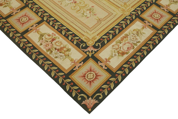 9x12 Floral Aubusson Kilim - 47401