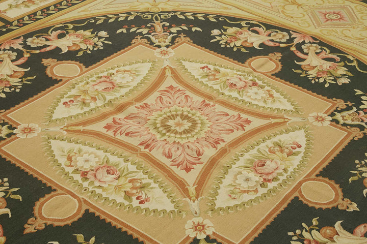 9x12 Floral Aubusson Kilim - 47401