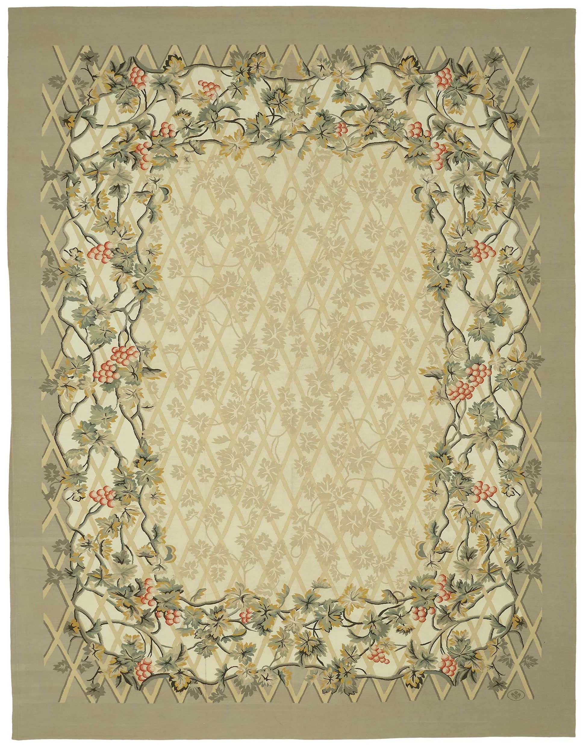 9x12 Floral Aubusson Kilim - 47402