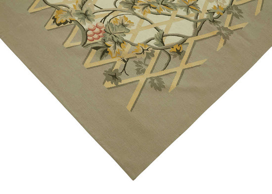 9x12 Floral Aubusson Kilim - 47402