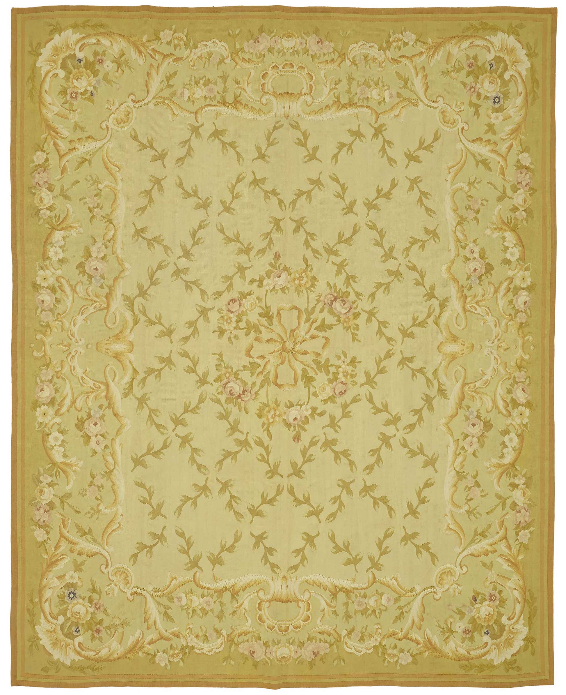 8x10 Floral Aubusson Kilim - 47404