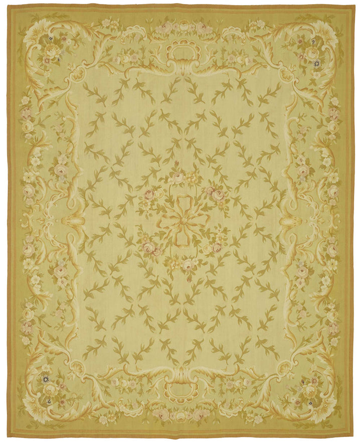 8x10 Floral Aubusson Kilim - 47404