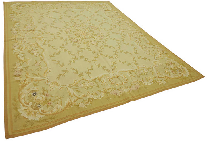 8x10 Floral Aubusson Kilim - 47404