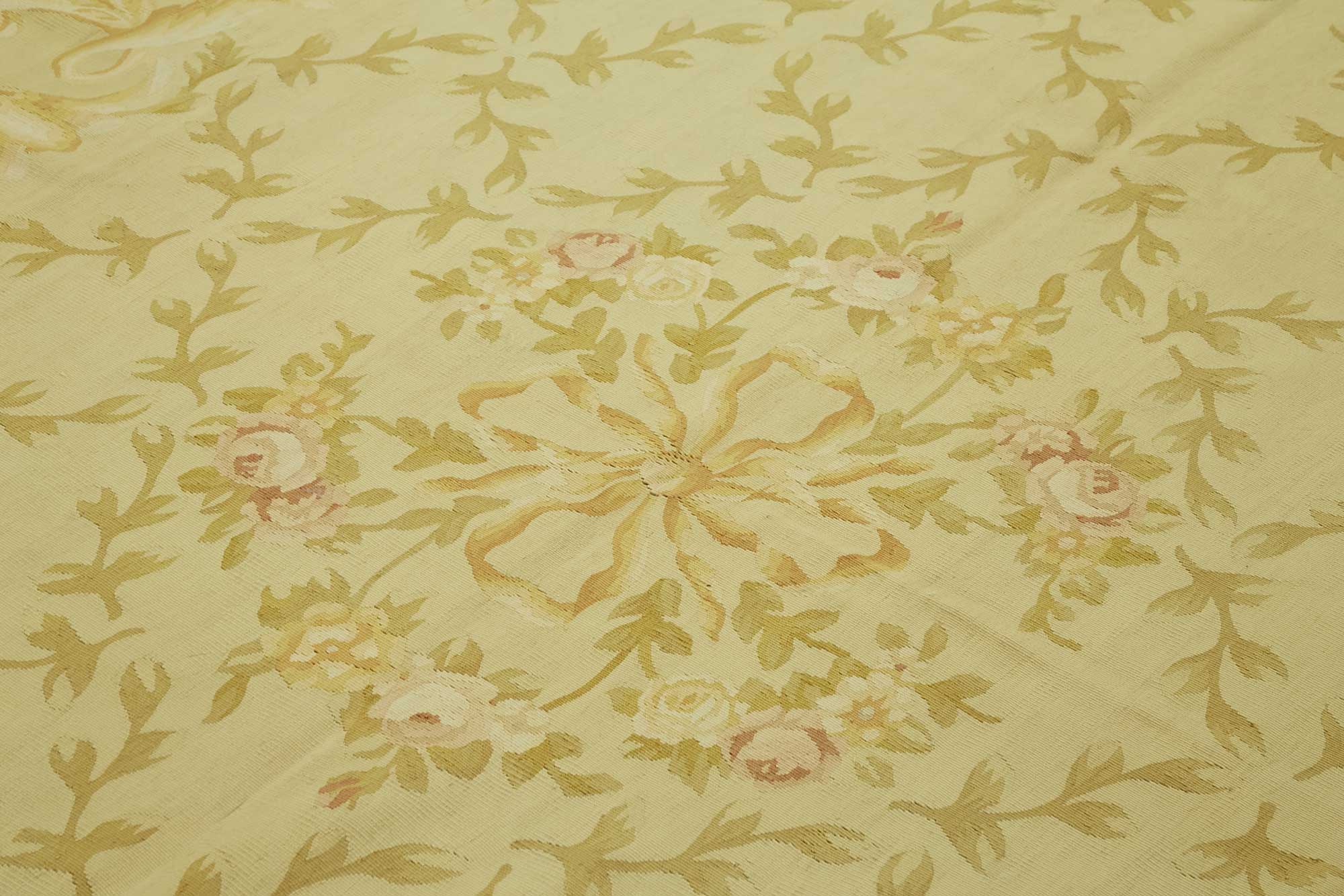 8x10 Floral Aubusson Kilim - 47404