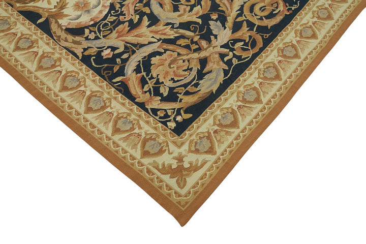 9x12 Floral Aubusson Kilim - 47405