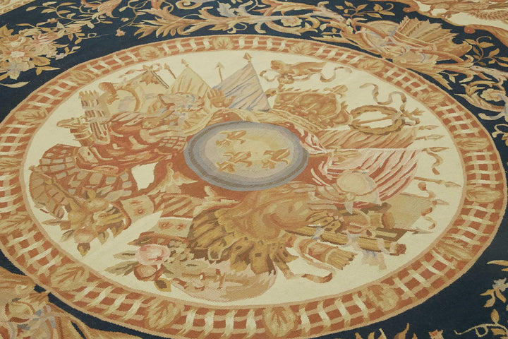 9x12 Floral Aubusson Kilim - 47405