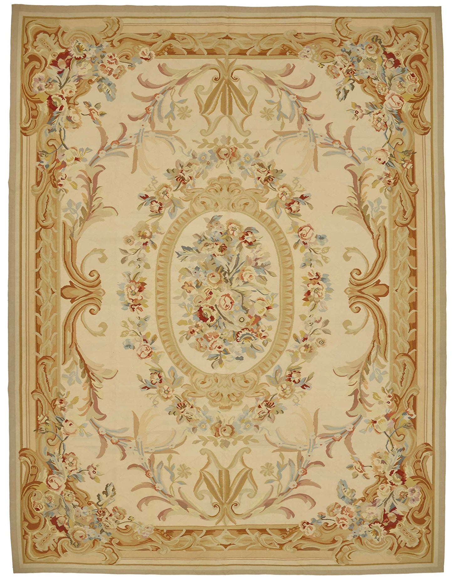 9x12 Floral Aubusson Kilim - 47406