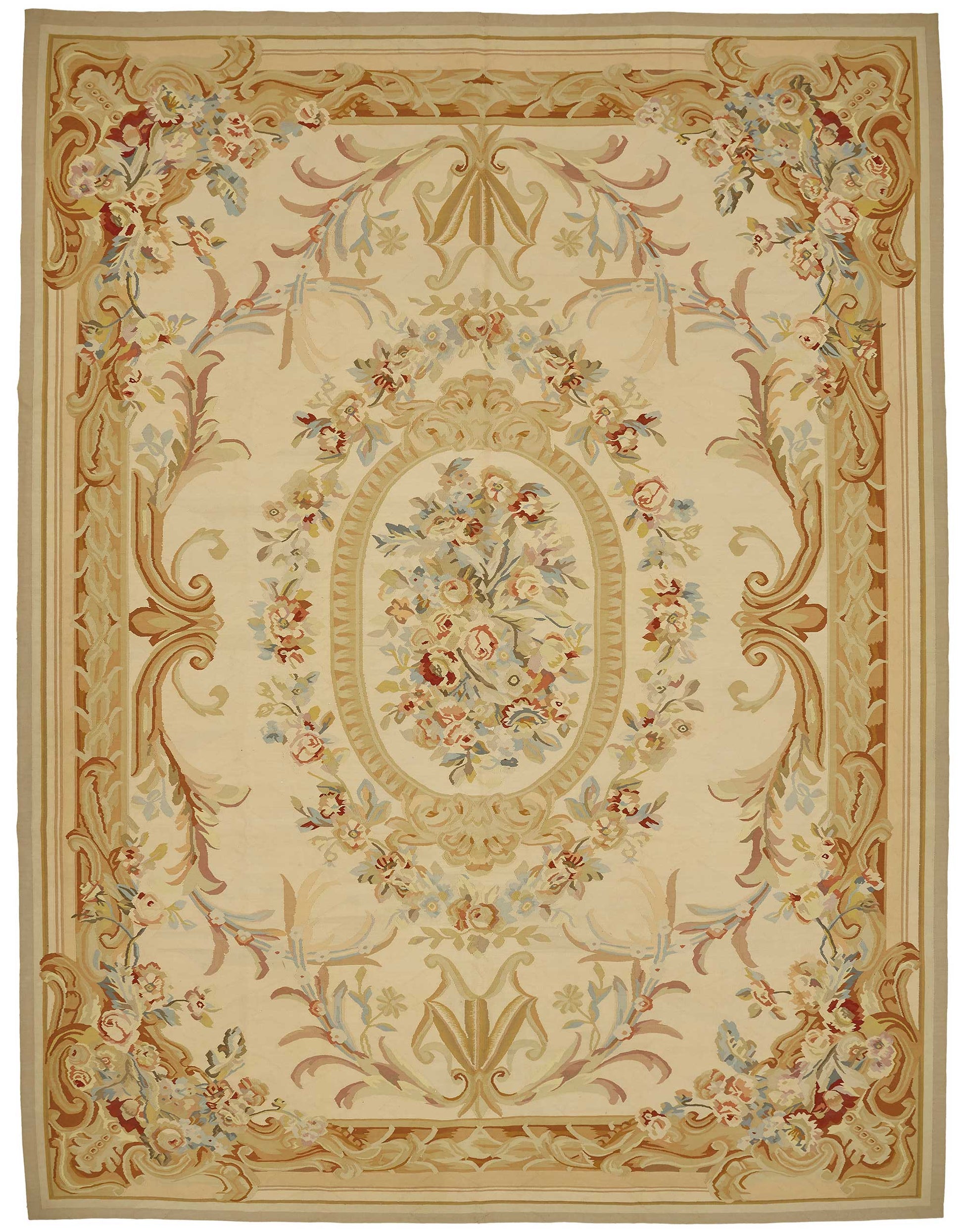 9x12 Floral Aubusson Kilim - 47406