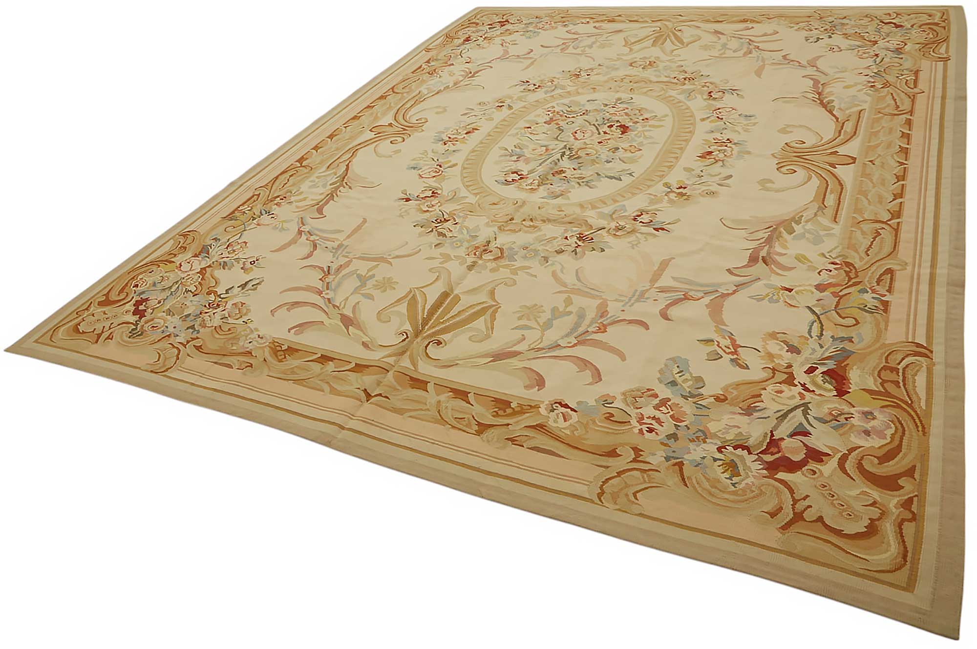 9x12 Floral Aubusson Kilim - 47406
